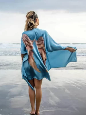 The Classic Angel Wing Silk Kimono